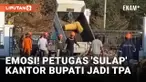 Tiga Bulan Tak Digaji, Petugas Kebersihan Buang Sampah di Halaman Kantor Bupati SBB