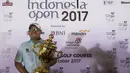 Pegolf Thailand, Panuphol Pittayarat, menjadi juara Golf Indonesia Open di Lapangan Golf Pondok Indah, Jakarta, Minggu (29/10/2017). Dirinya mengumpulkan 265 pukulan atau 23 di bawah par selama empat hari. (Bola.com/Vitalis Yogi Trisna)