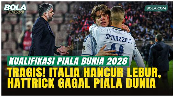 Kalah dari Bosnia, Italia Tiga Kali Beruntun Gagal ke Piala Dunia, Rekor Memalukan Tercipta