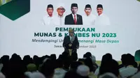 Rais 'Aam Pengurus Besar Nahdlatul Ulama (PBNU) KH Miftahul Achyar Pondok Pesantren Al Hamid Jakarta Timur, Senin (18/9/2023). (Liputan6.com/Muhammad Radityo Priyasmoro)