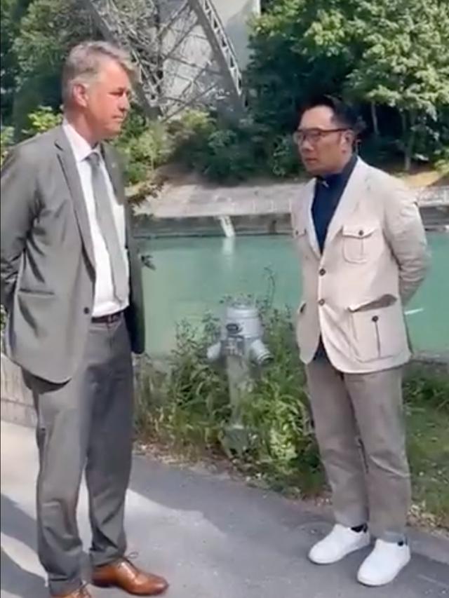 Ridwan Kamil di Swiss. (Foto: Dok. tangkapan layar video di akun Twitter terverifikasi @jabarprovgoid)