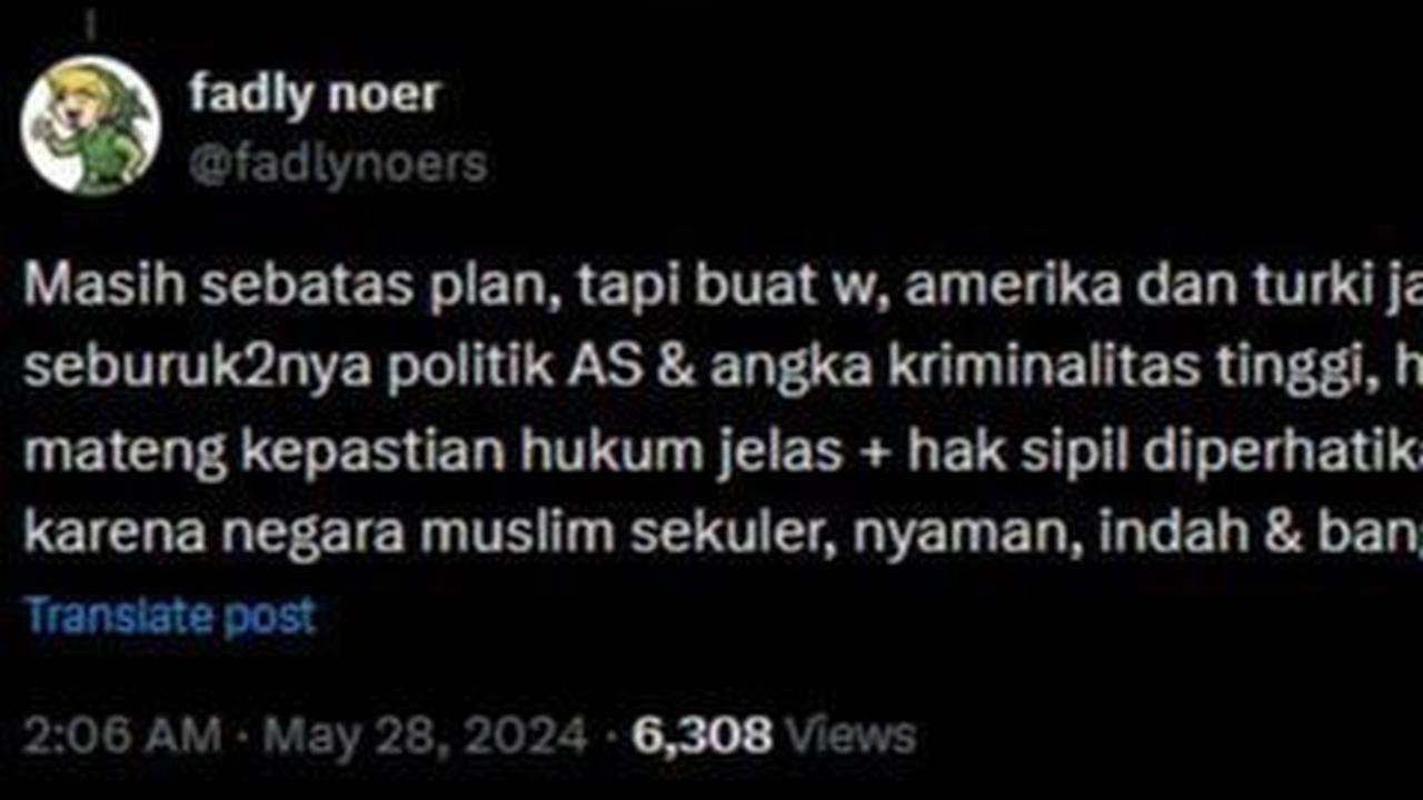 Berbeda dengan pemilik akun X @fadlynoers, Ia mengaku belum tinggal di luar negeri. <br>