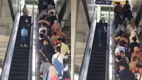 Viral Wanita Salah Jalur Eskalator Ini Bikin Geleng Kepala (Sumber: TikTok/ig_andikopangrib121)