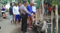 Comberan atau kubangan tempat pembuangan limbah rumah tangga yang menyebabkan balita tewas di Kebumen. (Foto: Liputan6.com/Humas Polres Kebumen/Muhamad Ridlo)