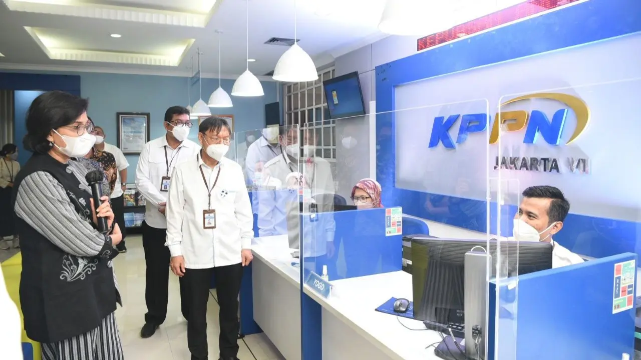 Menteri Keuangan (Menkeu) Sri Mulyani Indrawati melakukan kunjungan kerja ke Kantor Pelayanan Perbendaharaan Negara (KPPN) Jakarta VII. (Dok Kemenkeu)