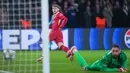 Pertandingan yang berlangsung di Parc des Princes pada 6 Maret 2025 ini berakhir dengan kemenangan tipis 1-0 untuk The Reds, berkat gol dari Harvey Elliott di menit ke-87. (AP Photo/Aurelien Morissard)
