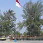 TNI-Polri menggelar apel terkait upacara Hari Lahir Pancasila  yang akan dihadiri Presiden Jokowi di Lapangan Garuda Kompleks Pertamina Hulu Rokan (PHR), Riau. Apel digelar Jumat (31/5/2024). (Foto: Tim Dokumentasi Puspen TNI)