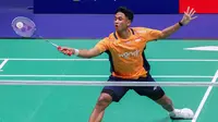 Tunggal putra Indonesia Alwi Farhan kalah dari unggulan ketiga asal Chinese Taipei&nbsp;Chou Tien Chen pada perempat final&nbsp;Hong Kong Open 2025 di Hong Kong Coliseum, Jumat (12/9).&nbsp;(foto: PBSI)