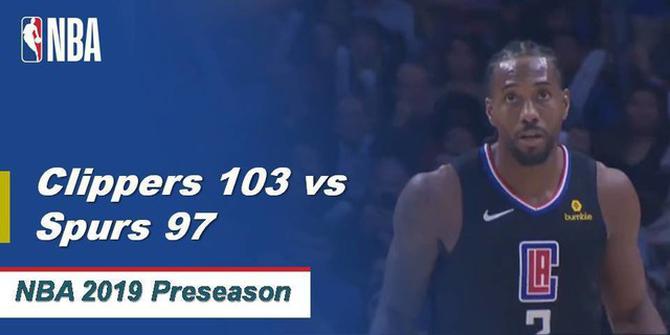 VIDEO: Highlights NBA 2019-2020,LA Clippers Vs San Antonio Spurs 103-97