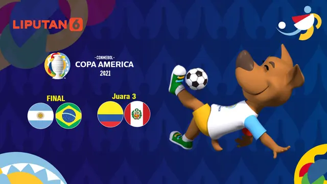Banner Final Copa America 2021 dan Juara 3