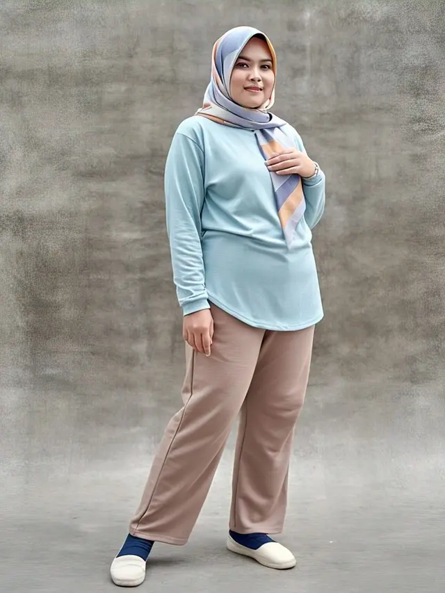 Tips Padu Padan Tunik dan Celana Kulot untuk Orang Gemuk/Meta AI