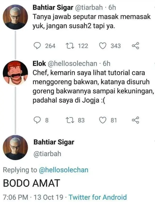 7 Tanya Jawab di Media Sosial Ini Kocak, Bikin Kesal Bacanya