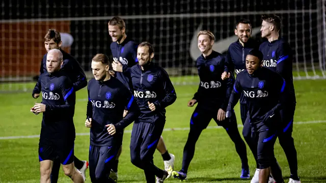 Intip Sesi Latihan Belanda Jelang Lawan Montenegro