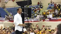 Jokowi menepis isu-isu miring yang menyerangnya jelang Pilpres 2019 (Liputan6.com / Nefri Inge)