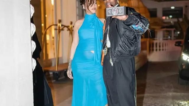 Gaya Rihanna Comeback ke Cannes Setelah 8 Tahun, Pamer Baby Bump Elegan Bareng A$AP Rocky