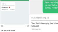 Chat Ojol Diterjemahkan Otomatis. (Sumber: Twitter/@saranghaeshopi)