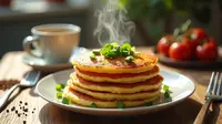 Resep Pancake Telur Kornet Gurih untuk Sarapan Praktis