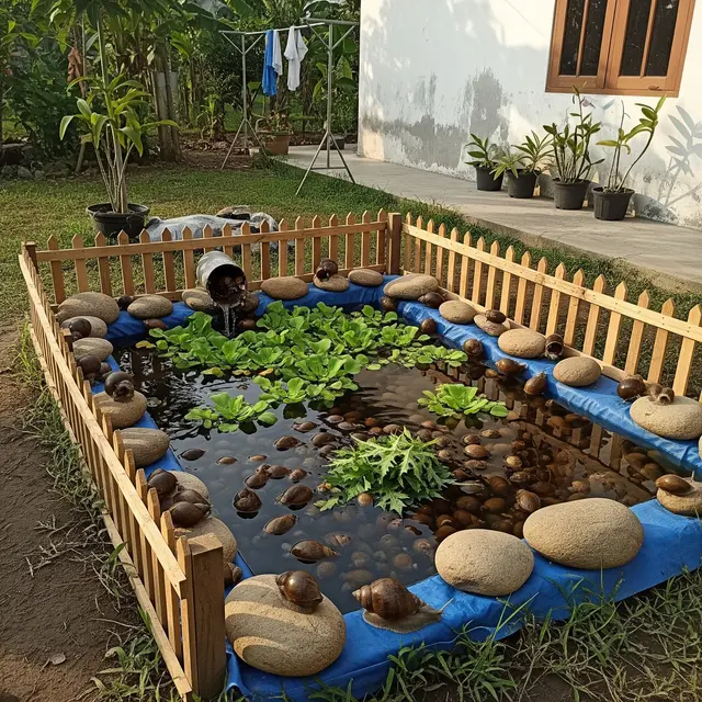 Tips Membuat Kolam Bekicot Ternak Mini di Belakang Rumah Desa, Panduan Praktis