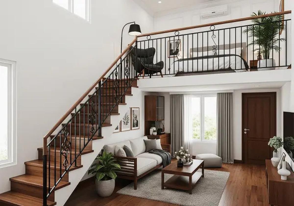 8 Inspirasi Interior Rumah Mezzanine Terbuka dan Lega, Penggunaan Ruang yang Efisien