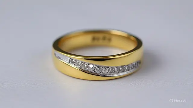 5. Cincin Two-Tone Emas Kuning dan Putih