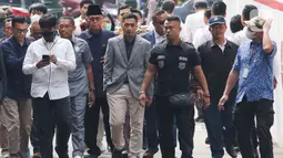 Kedatangan Panji Gumilang itu memenuhi panggilan penyidik Dittipidum Bareskrim Polri terkait kasus dugaan penistaan agama. (Liputan6.com/Herman Zakharia)