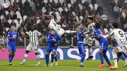 Tampil di kandang sendiri, pasukan Massimiliano Allegri mengamuk dan menang dengan skor telak 4-0. (Fabio Ferrari/LaPresse via AP)