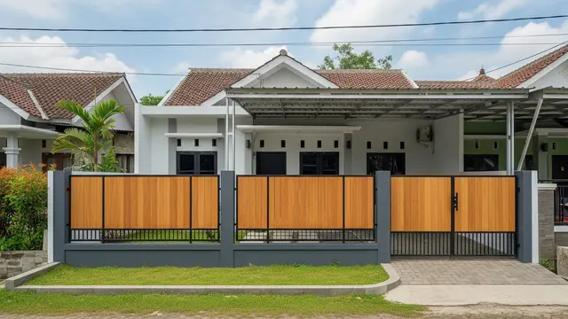 Pagar Modular dengan Susunan Simetris