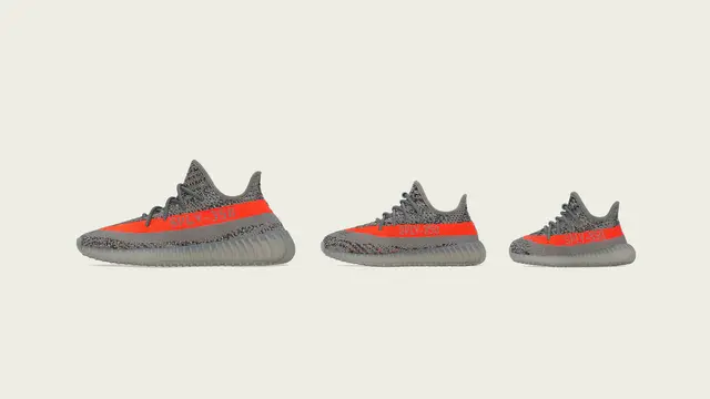 adidas + YEEZY merilis YEEZY BOOST 350 V2 Beluga RF/Steeple Grey/Solar Red