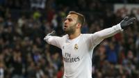 Jese Rodriguez merayakan golnya saat Real Madrid mengalahkan Eibar pada lanjutan La Liga Spanyol di Stadion Santiago Bernabeu (9/4/2016). (REUTERS/Sergio Perez)