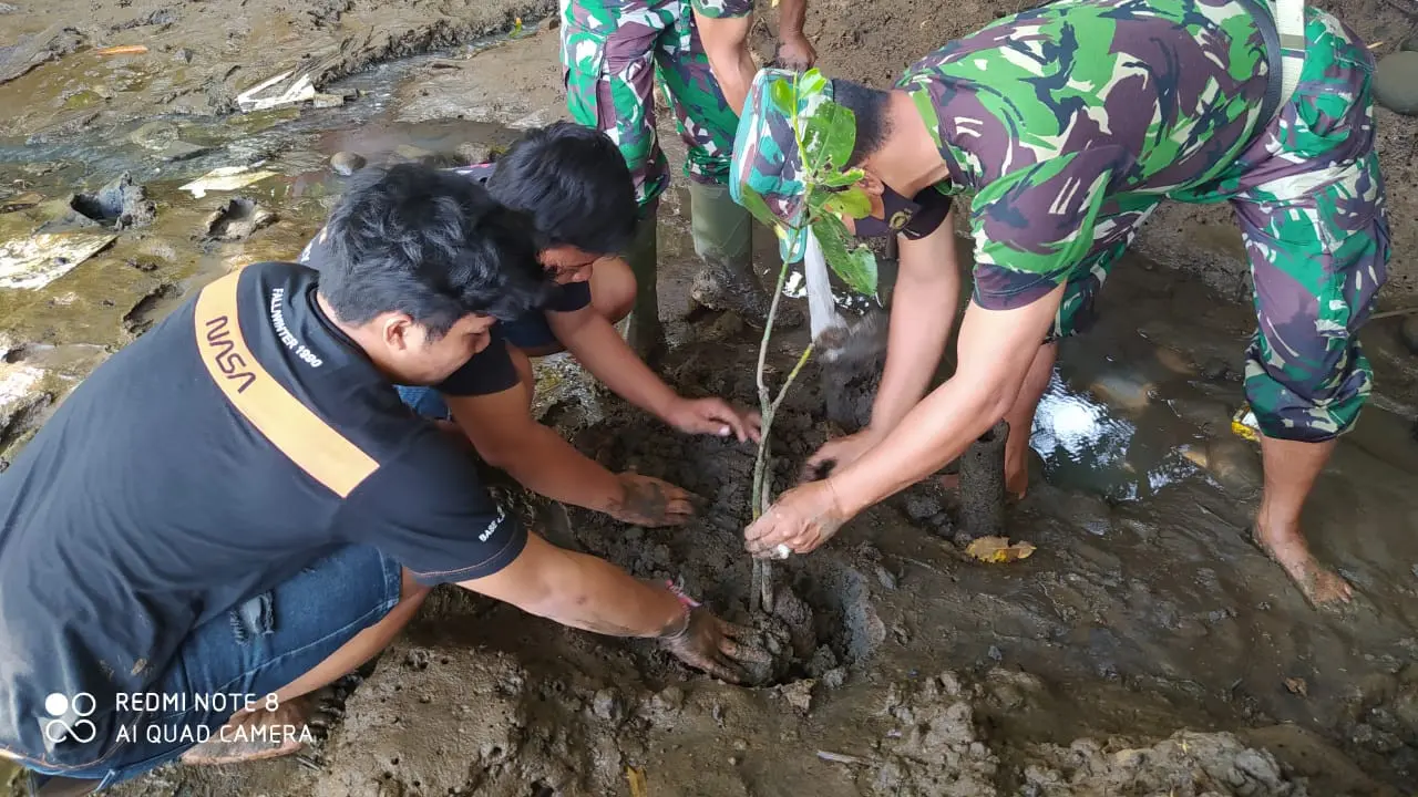 Kodim Tabanan Tanam mangrove