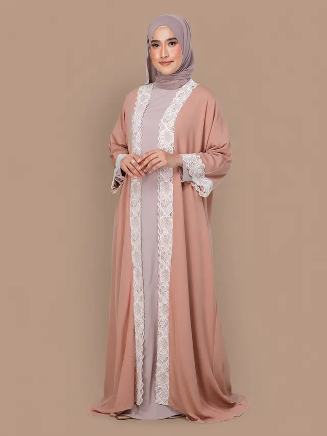 Brokat Arab Kombinasi Gamis Abaya