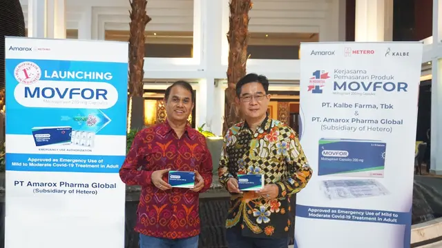 PT Kalbe Farma Tbk (Kalbe) mulai menjual obat terapi Covid-19 Movfor (Molnupiravir). Ini merupakan atau obat anti virus yang digunakan dalam terapi COVID-19.