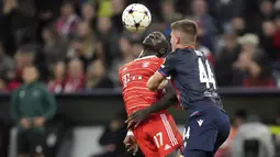 Leroy Sane mencetak gol di menit ke-8, kemudian Serge Gnabry mencetak gol di menit ke-13, dilanjutkan gol dari Sadio Mane di menit ke-21. (AP Photo/Matthias Schrader)