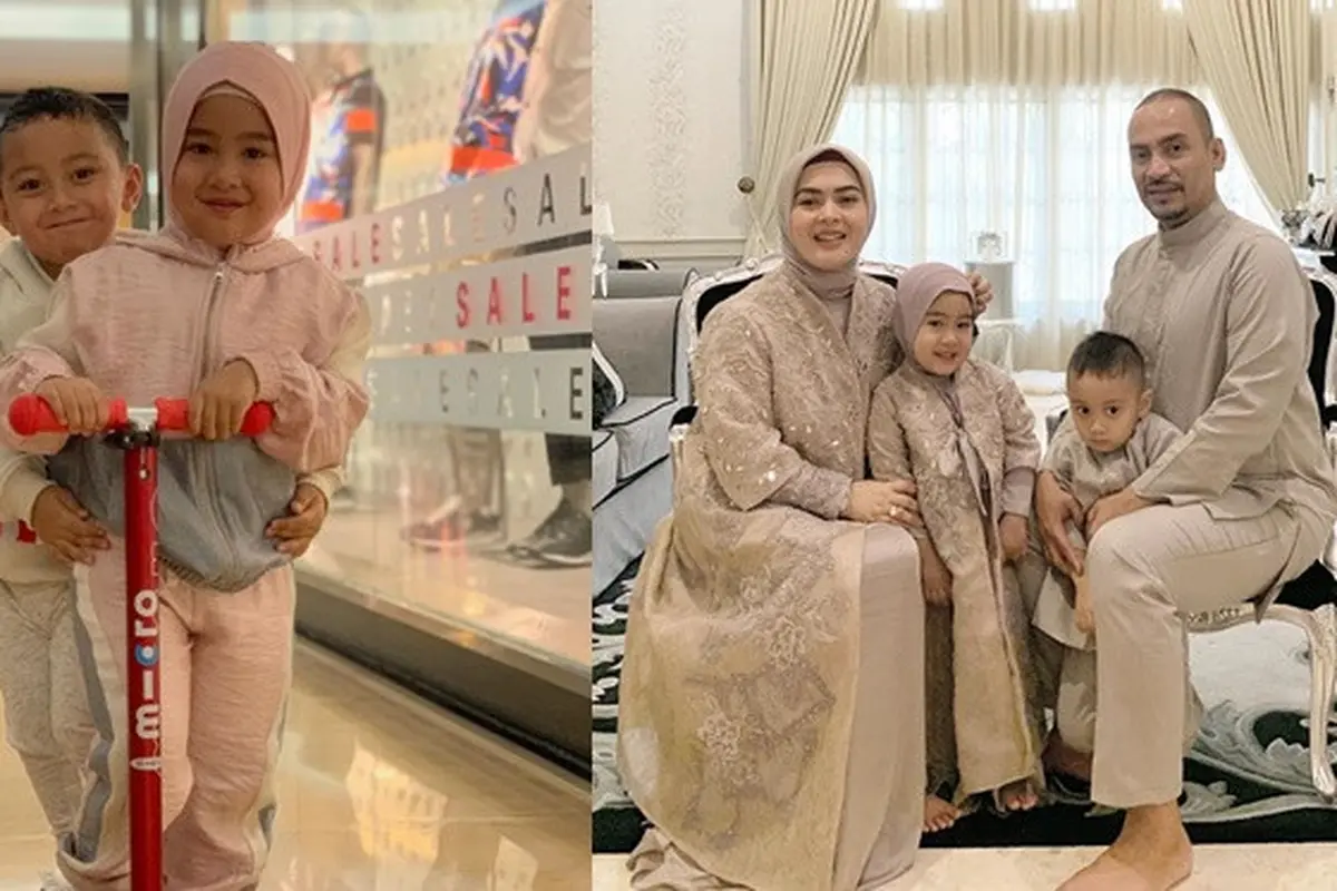 6 Potret Raja dan Ratu, Keponakan Kembar Syahrini yang Menggemaskan