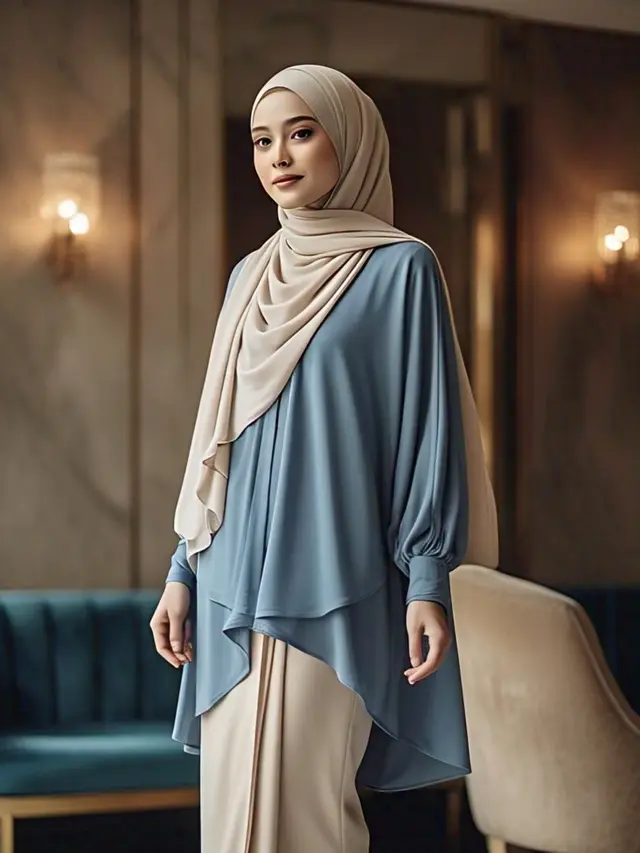 Gaya Hijab dan Blouse Elegan untuk Wanita Usia 20an