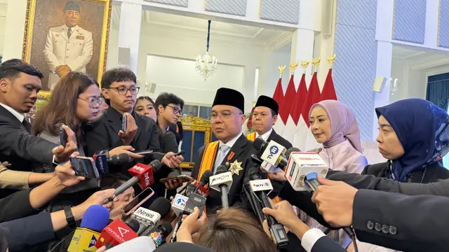 Wakil Ketua DPR RI Sufmi Dasco Ahmad di Istana Negara Jakarta, Senin (25/8/2025).