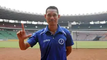Anang Ma'ruf, pemain legendaris timnas Indonesia yang sempat memperkuat Persebaya Surabaya dan Persija Jakarta. (Liputan6.com/Helmi Fithriansyah)