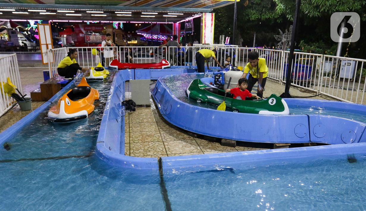 Tak hanya itu, wahana permainan untuk anak-anak pun juga ada di Jakarta Fair 2024 ini. (Liputan6.com/Herman Zakharia)