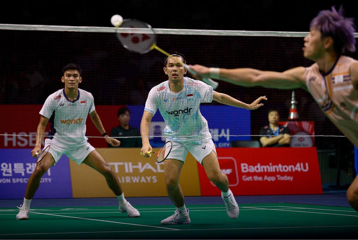 FOTO: Fajar/Fikri Melaju ke Final Korea Open 2025 Usai Tumbangkan Wakil Taiwan