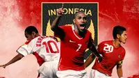 Timnas Indonesia - Kurniawan Dwi, Boaz Solossa, Bambang Pamungkas (Bola.com/Adreanus Titus)