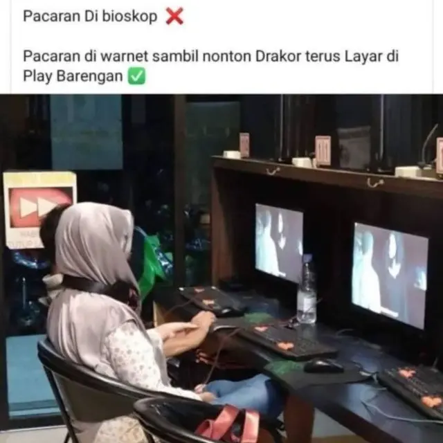 6 Potret Orang di Warnet Satu Bilik Berdua Ini Pernah Dialami, Bikin Nostalgia