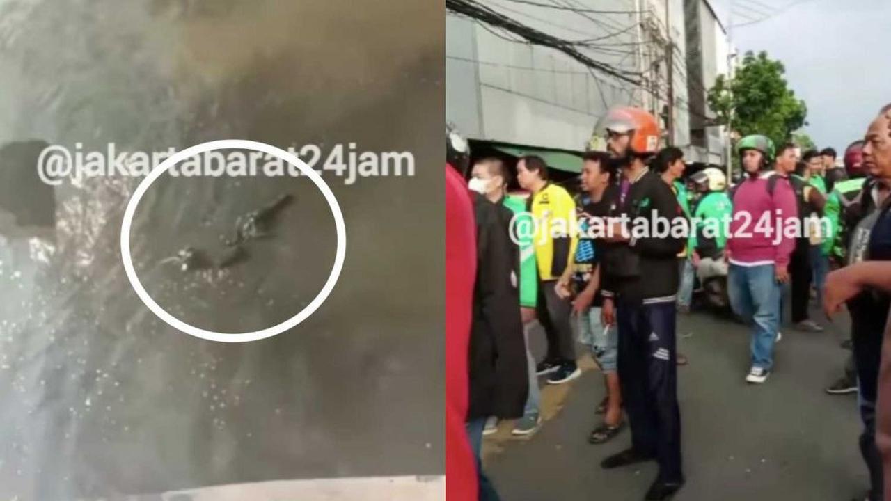 Pengemudi Ojol melakukan aksi protes