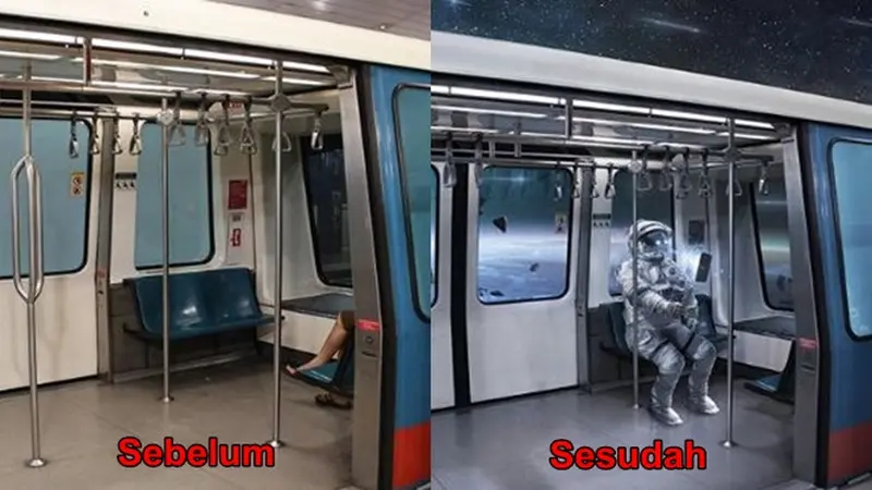 Kreatif, 6 Hasil Editan Foto di MRT Ini Keren Banget