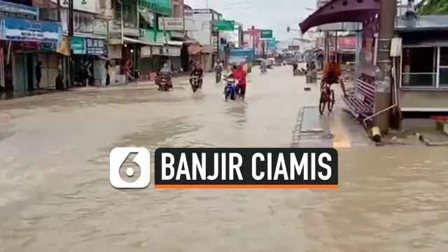 VIDEO: Banjir Satu Meter Putus Akses Ciamis-Pangandaran