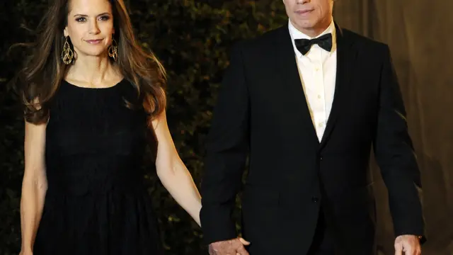 John Travolta dan Kelly Preston. (AP Photo/Chris Pizzello, File)