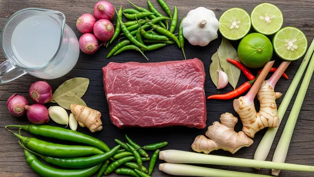 Resep Dendeng Cabe Ijo Ala Padang dari Daging Kurban/Gemini AI