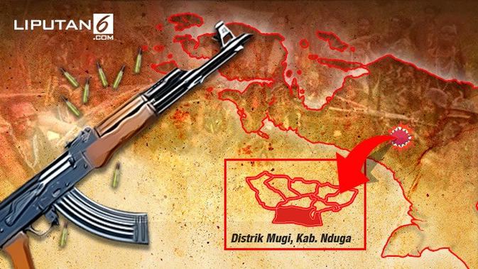 Banner Infografis Baku Tembak TNI Vs KKB Papua. (Liputan6.com/Abdillah)