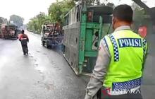 Sopir Truk Kontainer Terguling di Cilincing Diperiksa Polisi, Lalin Sempat Lumpuh