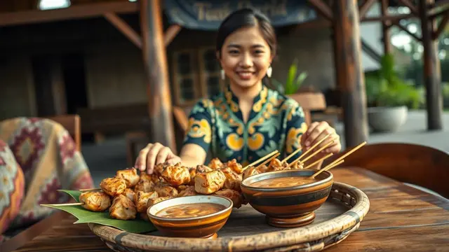 resep sate ayam bumbu kacang sederhana