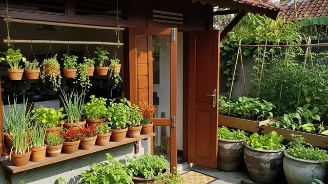 Rumah Mini Tapi Punya Kebun Sayur Luas